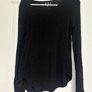 LOFT Women's Black Long Sleeve Top